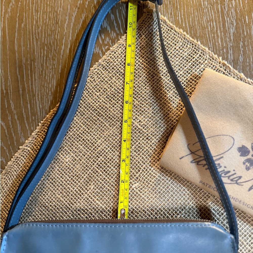 Patricia Nash Nazaire Blue Leather Top Zip Crossbody Bag - Picture 13 of 16